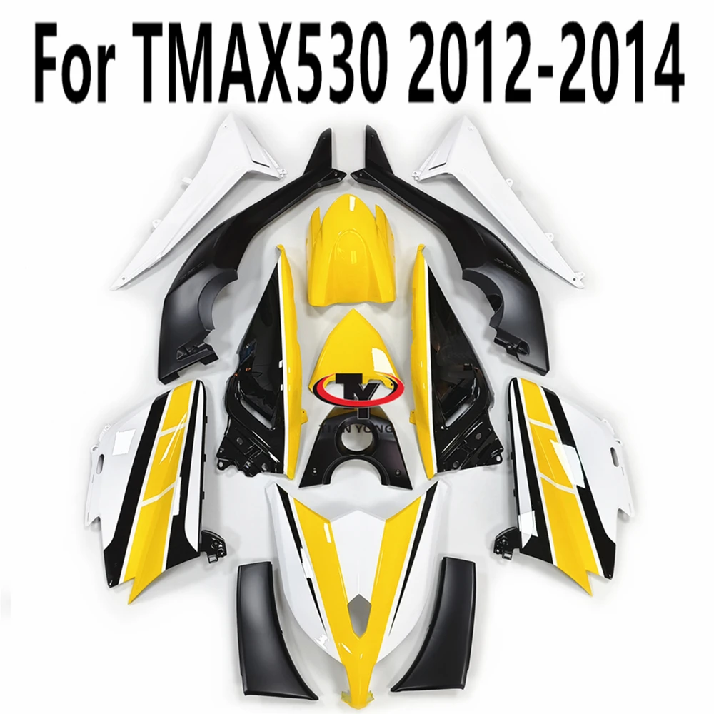 Karosériou motorového Krytu Plný Kapotáže Súprava Žlté Pamätné Grafika Pre TMAX530 TMAX 530 2012-2013-2014 ABS Vstrekovanie