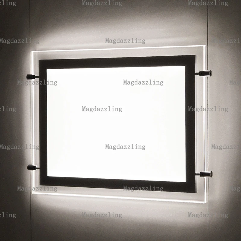 10PCS X A3 Magnetické Otvoriť Zmeniť Plagát Jednej Strane Acryic Rám LED Svetelné Okne Displeja Svetlo Vrecko pre Realitné kancelárie