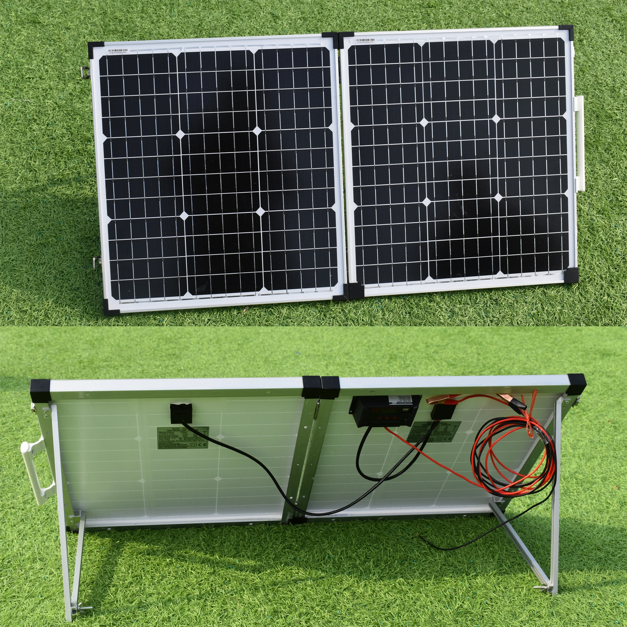 Hliníkový Rám Skla Skladacia 18V 100W(2pcs50w) Solárny Panel Pre Prenosné elektrické Stanice/Generátor Vonkajšie Cestovanie, Camping