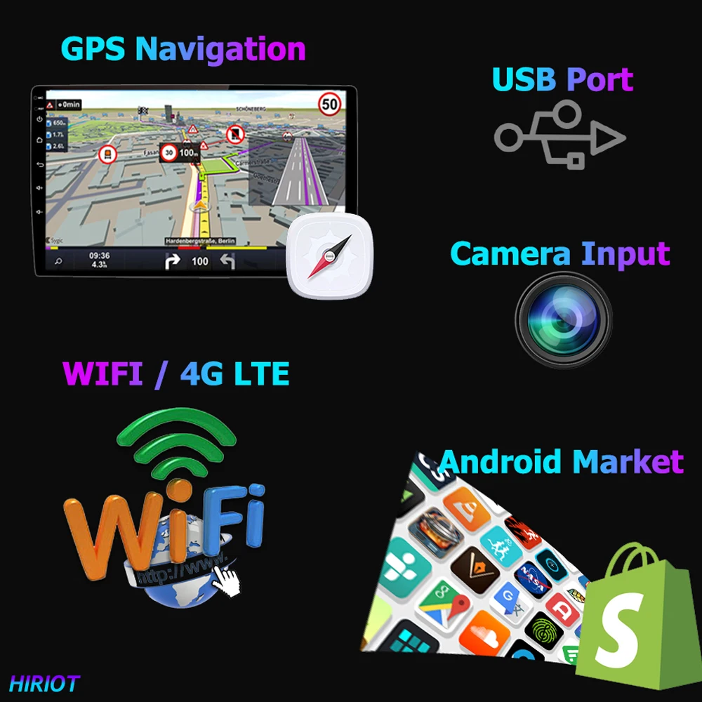 HIRIOT 9 palcové Navigácie GPS, Auto radio na vw Touareg 2002-2010 Multimediálny prehrávač videa carplay 6+128G DSP 2 Din Android 10