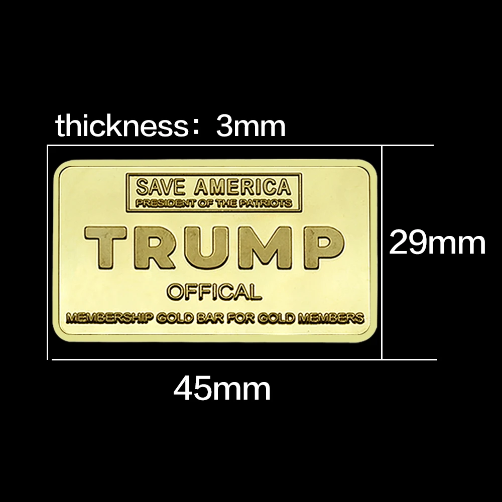Úradný Trump 2024 Crad Gold Bar v Štýle Výzvou Medaila Uložiť Ameriky s Podpisom a Jedinečné Číslo, Zberateľstvo