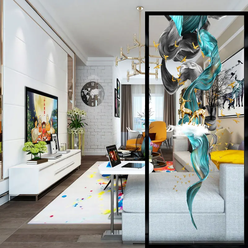 Moderné nerezové obývacia izba obrazovke priečky štíty spálne vstup vstup matné sklo svetla luxus