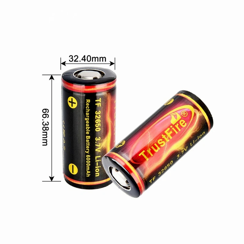 32650 Batéria 3,7 V 6000mAh Nabíjateľná Li-ion Batéria pre Baterku