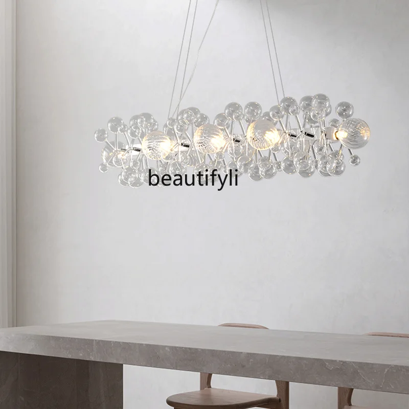 Jedáleň Sklenený Luster Svetlo Luxusné Art Jedálenský Stôl Bar Štúdia High-End Dizajn Zmysel Lampy