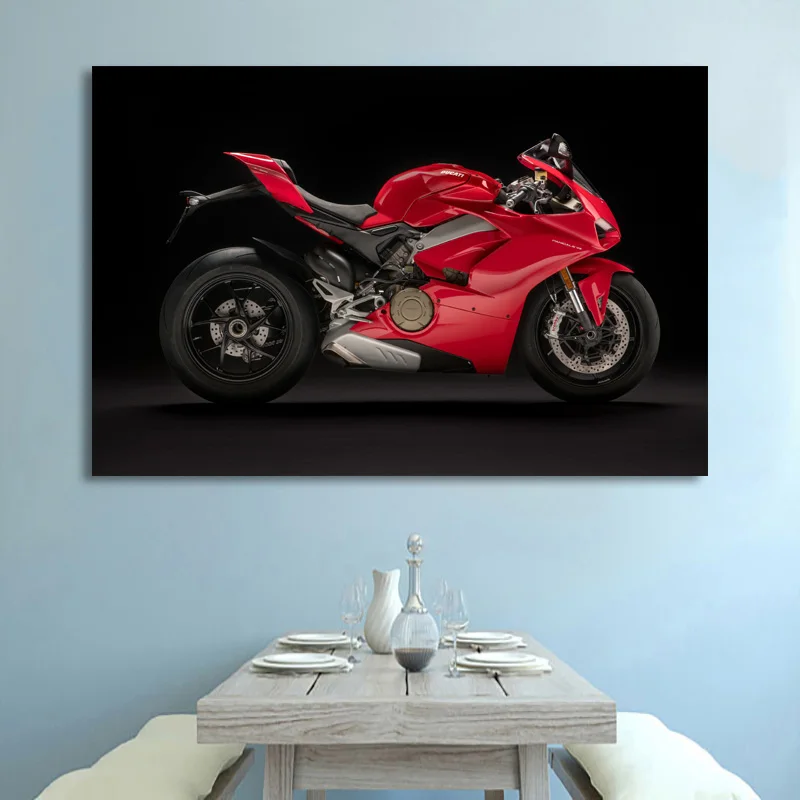 Dekoratívne Maľby Nástenné Art Ducatis 2018 Panigale V4 S Red motorclyes Obrázok Moderné Plátno Plagáty a Výtlačkov pre Home Decor