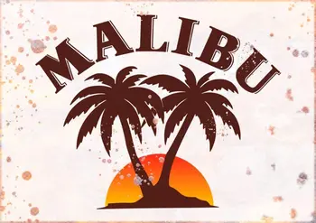Malibu Rum Vintage Štýl, Stálofarebné Plagát Zábavné Art Decor Vintage Hliníkové Retro Kovov Cín Prihlásiť Lakovanie Ozdobné Znaky