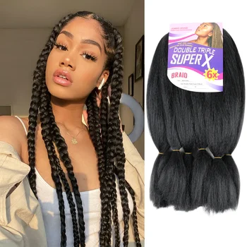 24 inch Saisity Pletenie predlžovanie Vlasov Ombre Syntetické Jumbo Sieťky na Vlasy Yaki Textúra Afro Háčkovanie Twist Vrkoč Vlasy