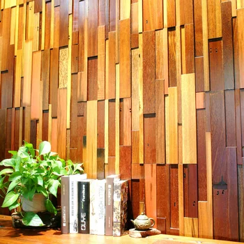 High-end Klasické Vertikálne Drevené Panel Dekorácie 3d Loď Dreva Wall Art Boatwood Mozaikové Dlaždice pre Domáce Kancelárie Hotel Dekor