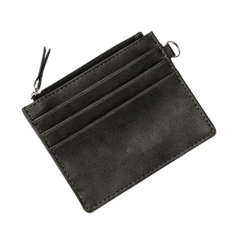Zips PU Kožené Mini Peňaženka S Multi-Card Prenosné Držiteľa Karty
