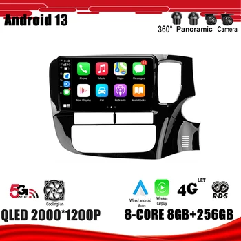 Navigácia GPS DSP Carplay WIFI Pre Mitsubishi Outlander 3 GF0W GG0W 2012 - 2018 Auto Rádio Multimediálny Prehrávač Android 13