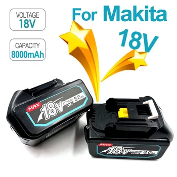 100% Originál Makita 18V 8000MAh Nabíjateľná Náradie Makita Batérii S LED Li-ion Výmena LXT BL1860B BL1860 BL1850