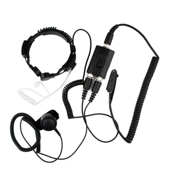 FBI-Heavy Duty Taktických Vojenských Hrdla Mic Headset pre Motorola, HT1250, Gp328, Gp340, Gp360, Gp380, Gp640, Gp680, Gp1280