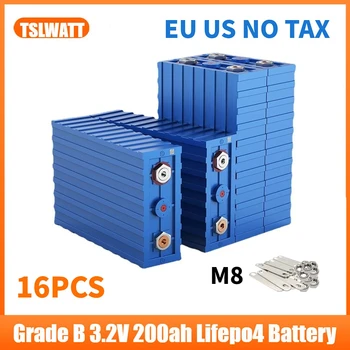 TSLWATT Triedy B 16Pcs CALB 3.2 v 200ah Lifepo4 Batérie Nabíjateľná Lítium-BUNKA pre DIY Pack Solar Energy System RV Elektrické Auto
