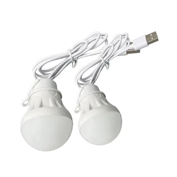 3W 5W 7W LED Svietidlo Prenosné Camping Lampa Mini Žiarovka 5V USB Čítanie Študent Štúdia Tabuľka Lampa Super Birght pre Vonkajšie