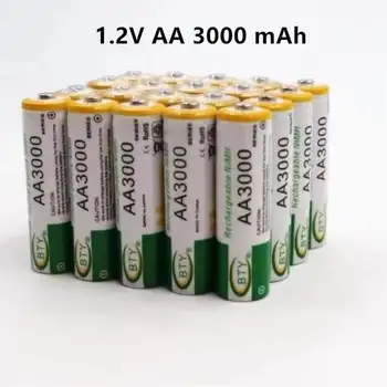 AA batéria 3000mAh 1.2 V Nabíjateľné Batérie AA 3000mAh NI-MH 1.2 V Nabíjateľná 2A Baterias 3000+doprava Zadarmo