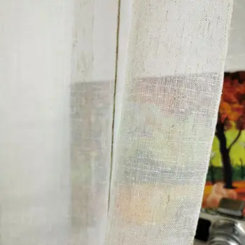 Príroda Bielizeň retro Prúžok biely Domov dekoratívne Európsky štýl Naprostej okno Záclonové tyče vrecku Priechodka pre obývacia izba, spálňa