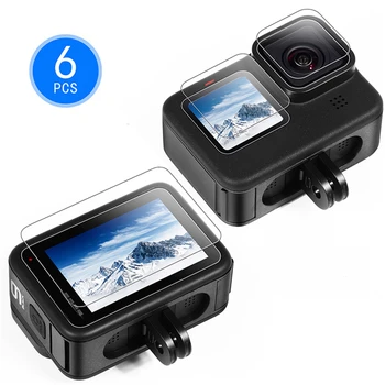 pre GoPro Hero 9 Black Akcia Fotoaparát Tvrdeného Skla Screen Protector Objektíve Fotoaparátu Ochranná Fólia Príslušenstvo