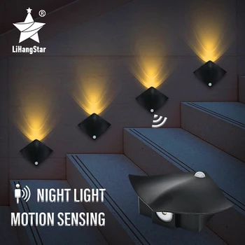 Inteligentné LED Nočné Svetlo s Pohybovým Senzorom Bezdrôtové Nabíjanie pomocou pripojenia USB Ľudské Telo Snímača Nástenné svietidlo pre Spálne, Chodby, Kabinet