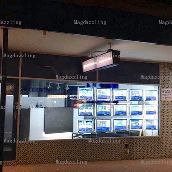 A3 na Šírku jednostranným realitná kancelária okne displeja led svetlo vrecku,závesné led displej pre realitných kancelárií,Realitné Agentúry