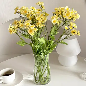 1 Pobočka Umelé Chryzantéma Žiadne Zalievanie Eco-friendly Vytvoriť Vitality Falošné Kvet pre Každodenný Život