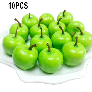 10Pcs Umelé Jablká Červené/Zelené Mini Simulácia Malé Jablká Pena Plastové Falošné Ovocie Realisticky Ozdoby, Dekorácie Pre Domov