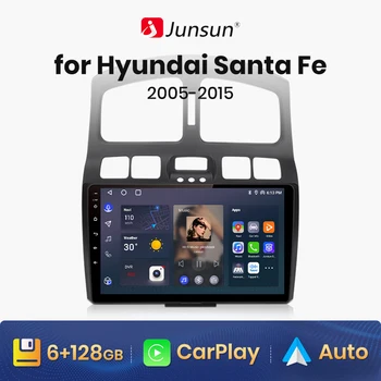 Junsun V1 AI Voice Bezdrôtová CarPlay Android Auto Rádia pre Hyundai Klasické Santa Fe 2005 - 2015 4G Auto Multimédiá GPS 2din