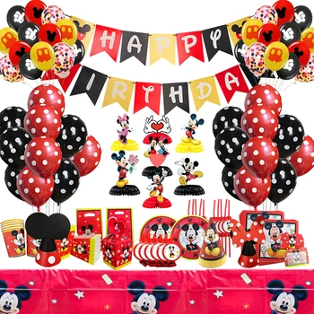 Disney Mickey Mouse Výročie Dekorácie Obývacia Izba Scény, Rozloženie, Pozadie Stene Visí Handričkou Balón Dieťa Narodeniny Dodávky
