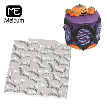 Meibum Halloween Bat Tortu Silikónové Formy Cupcake Fondant Hranice Zdobenie Nástroje Candy Hliny Čokoláda Gumpaste Cukru Plavidlá Formy