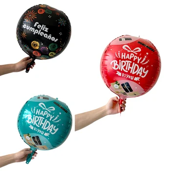 20pcs 24 palcový Modrá Červená 4D Happy Birthday Loptu Balóny Modré, Čierne Balóny Narodeniny, Svadby, Deti, Dekorácie Dodávky