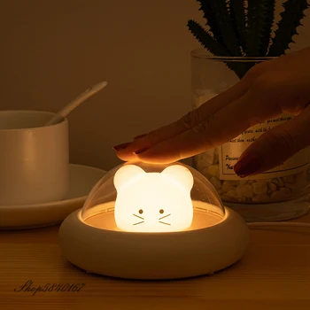 Led Nočné Osvetlenie, Detská USB Stmievanie Mini Priestor Myši na Čítanie pre Deti Deti Spálňa Lampy Dovolenka Darčeky Roztomilý LED Nočné Svetlo Tabuľka