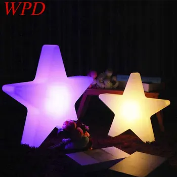 WPD Moderné Solárne Biela Krajina Čítanie Tvorivé Hviezdy Vzor Vodeodolné IP65 Dekor Led 16 Farieb Atmosféru Nočné Svetlo