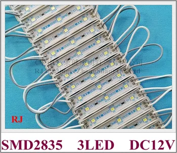 SMD 2835 svetla LED modul pre prihlásenie písmená IP65 LED modul, DC12V SMD2835 3 led 0,8 W 90lm 64mm*9 mm vysoké svetlé úspory energie