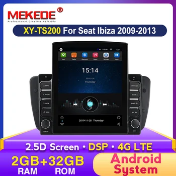 MEKEDE DSP Proces 2.5 d Obrazovky Pre Seat Ibiza Systém Android, Rádio GPS Navigácia rozlíšenie 1024x768 Podpora WIFI Carplay Farebné Svetlá