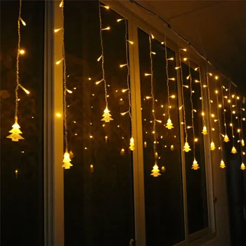 Vianočné Tovaru Led Záves Svetlo 3,5 m Motýľ String Svetlá Blikajúce Garland Nový Rok 2024 Cencúľ Garland Vlkovcový