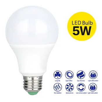 LED Žiarovka E27 Svetlá 220V 5W E27 Tabuľka Žiarovka Úspory Energie Žiarovka pre pracovnú plochu-Desk Svetlo Žiarovky E27 Žiarovky