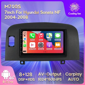 8+128 8-jadro 4g WiFi Android 11 pre Hyundai Sonata NF 2004-2008 Auto Monitora 1024*600 IPS autorádia GPS carplay auto DSP RDS OBD