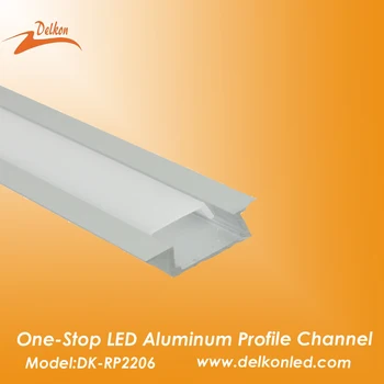 22*6mm Super Tenký Hliníkový LED Kanál pre Pásy Svetla S Mliečny Difúzor Kryt