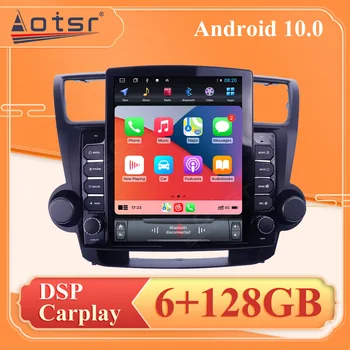 Pre Toyota Highlander Android10 Rádio na roky 2007-2013 Multimediálne Auto, Auto Audio Stereo Prehrávač Kazetový Rekordér Tesla GPS Navi 6+128G
