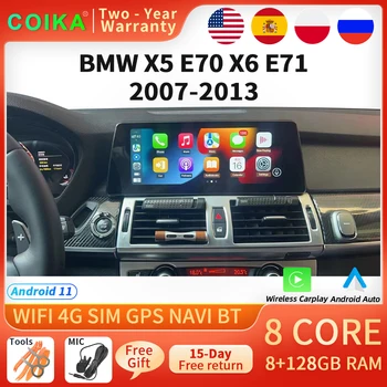 8 Core Android 12 Systému Auta GPS Navigátor Pre BMW X5 E70 E71 na roky 2007-2013 BT Google WIFI SIM Dotykový Displej Carplay Rádio DSP Stereo