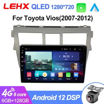 LEHX Pro 2 din Android 12 Auto Stereo autorádia Pre Toyota VIOS Yaris 2007-2012 Multimediálne Carplay Autoraido GPS navigácie