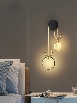 Nástenné Svietidlo Spálňa Jednoduché Moderné Svetlo Luxusné Steny V Obývacej Izbe Žiarovky Bezdrôtový Tvorivé Nočná Lampa