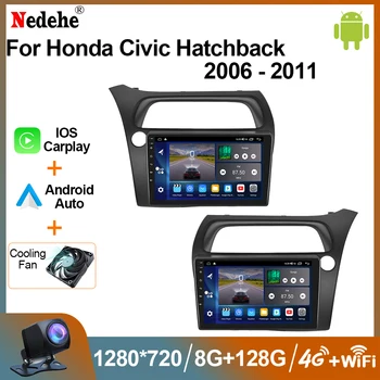 Pre Honda Civic Hatchback 2006-2011 Android autorádia Stereo Carplay Multimediálne Video Navigácia 2 Din DVD Vedúci Jednotky Qled Obrazovke