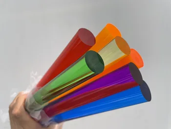20 mm Priemer Jasný Farebný Akryl Prúty Plexisklo Lucite Bar DIY Architektonický Model Materiál Príslušenstvo Svetlo Sprievodca Stick