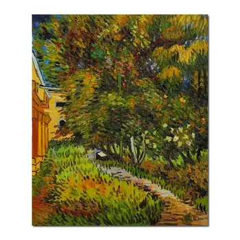 Ručne Maľovaných olejomalieb Vincent Van Gogh Záhrada Krajiny Plátno Umenie Azyl a Záhrada Vysokej Kvality Obývacia Izba Domova