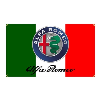 90x150cm Alfa Romeos Super Pretekárske Auto Vlajky Polyester Vytlačené Garáž alebo Vonkajšie Dekorácie Banner Gobelín