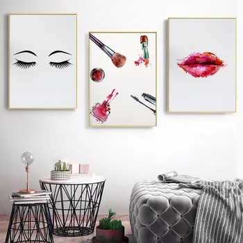 Módny Plagát Salon Shop Dekor Vytvárajú Nástroje Rias Obrázky Krásne Plátno Na Maľovanie Moderná Elegancia Wall Art Decoration