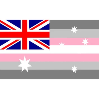 Demigirl Austrália Vlajka Hrdosti LGBT 90x150cm 3x5FT Polyester Banner Dekoráciu, Dar Klubu Živé Farebné Digitálne Tlačené