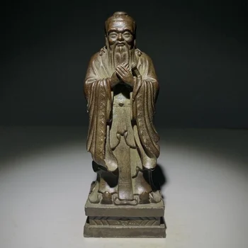 Antické bronzové výrobky Konfucius bronzová socha ozdoby Konfucius socha domácnosť, dekoračné predmety