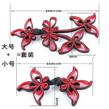 RUČNE VYROBENÉ tradičnej Čínskej closefiting tlačidlo pre tang DIY kostým dresing Oblečenie Tlačidlá pre oblečenie, Šitie 12.5*6typ