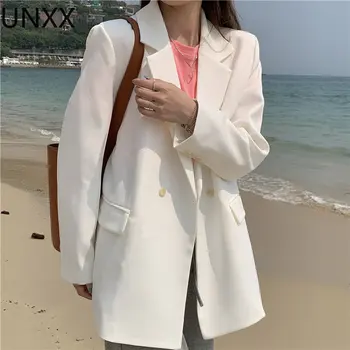 UNXX 2023 Nové Outerwears Jar Jeseň Office Oblečenie Žien Bežné Elegantné, Elegantné Sako kórejský Módne Dlhý Rukáv Voľné Bunda